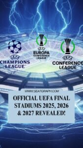 uefa final stadiums 2025, 2026, 2027