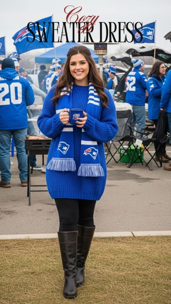 2. Cozy Sweater Dress Champion